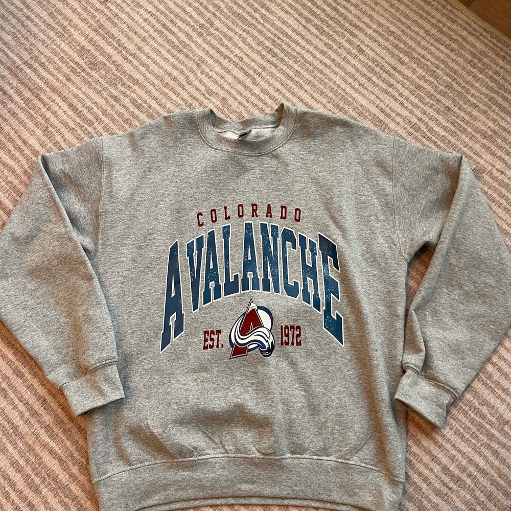 Gildan Gray Colorado Avalanche Sweatshirt